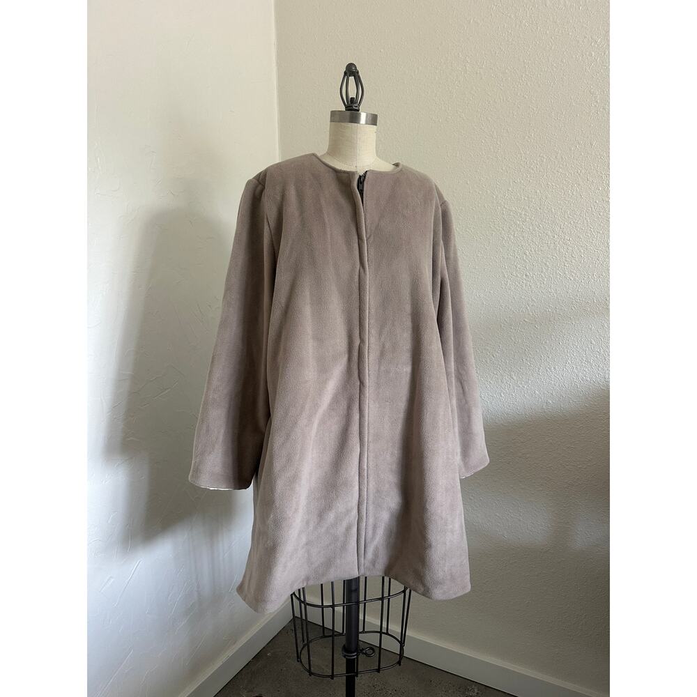 Vintage Women’s large Taupe Soft Coat Oversized